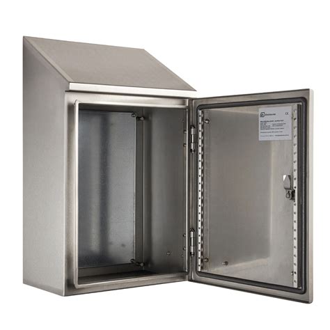 Stainless Steel Electrical Enclosure With Sloping Roof 400 H X 300 W X