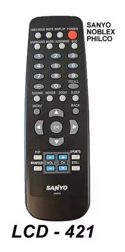 Control Remoto Jxmts Para Tv Lcd Led Sanyo Noblex Philco En Venta En