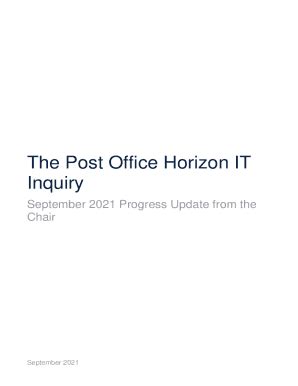 Fillable Online The Post Office Horizon It Inquiry Fax Email Print