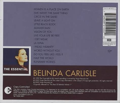 Belinda Carlisle The Essential Mexican CD Album CDLP 260701