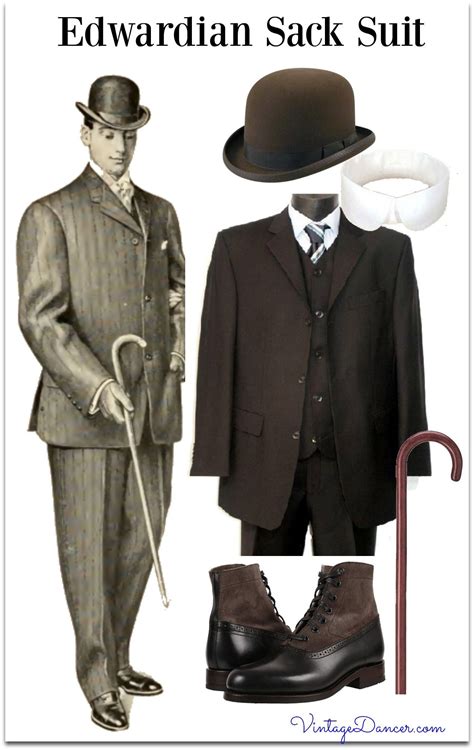 1900s Edwardian Men's Clothing, Costume & Workwear Ideas | Mens outfits, Sack suit, Edwardian ...