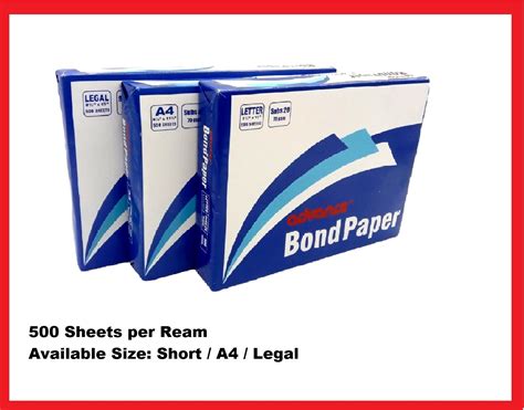 Advance Bond Paper Substance 20 70gsm 500sheets Lazada Ph