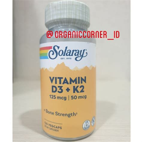 Jual Solaray Vitamin D K Iu Veg Caps Original Usa