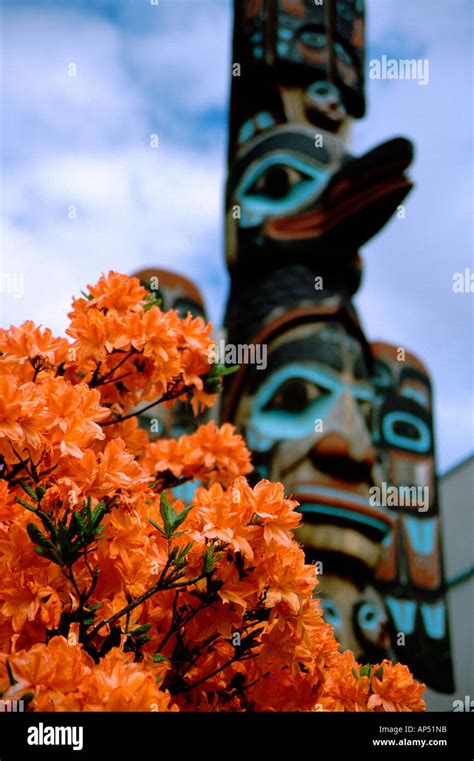 North America United States Alaska Ketchikan Chief Johnson Totem