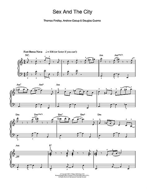 Thomas Findlay Theme From Sex And The City Sheet Music Notes