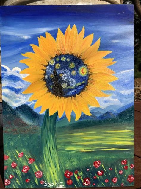 La Noche Estrellada De Van Gogh Van Gogh Arte Pintura De Girasol