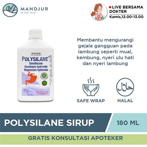 Jual Polysilane Sirup Ml Pereda Nyeri Maag Asam Lambung Kembung