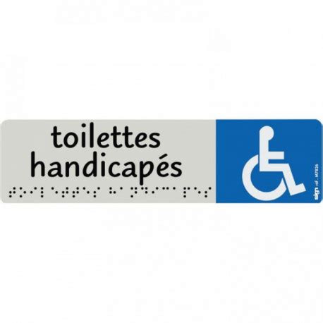 Plaque Aluminium De Signalisation Avec Texte En Braille Toilettes