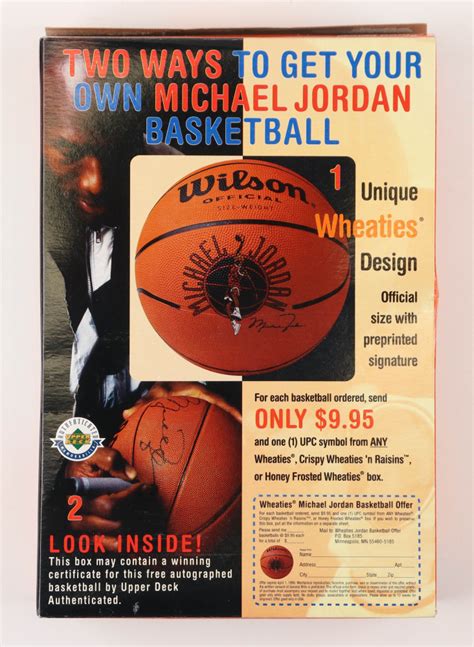 Michael Jordan Wheaties Cereal Box with Basketball | Pristine Auction