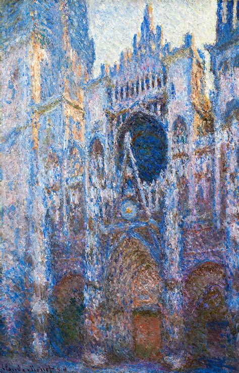 Rouen Cathedral, West Facade Painting by Oscar-Claude Monet - Pixels