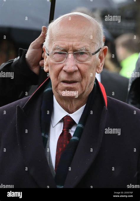 Sir Bobby Charlton Arrives For The Funeral Of Former Manchester United