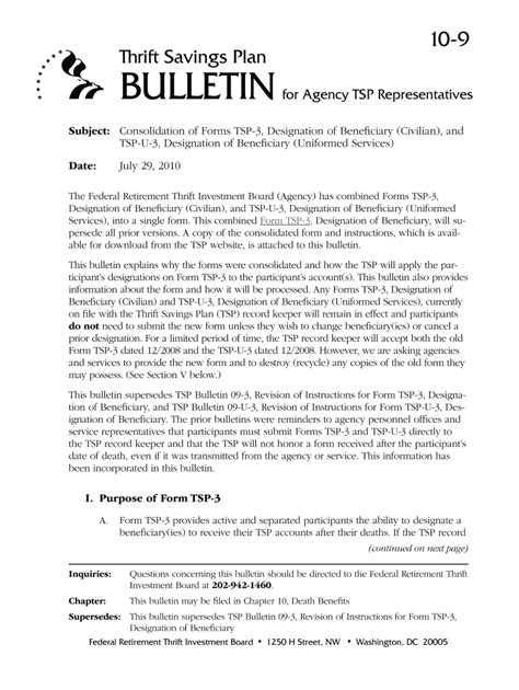 Fillable Online Tsp This Combined Form Tsp 3 Designation Of