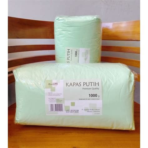 Jual Kapas Putih 1000gr 1 Kg Onemed Kapas Pembalut Shopee Indonesia