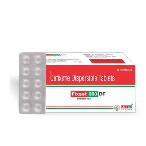 Fixset DT 200 Mg Cefixime Dispersible Tablets At Rs 36 5 Stripe In