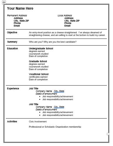 Teacher Resume Template | Free Word Templates