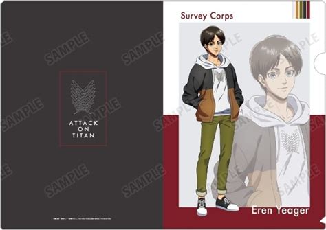 Eren Yeager Drawing And Illustration Mirror Look Ver A4 Clear File