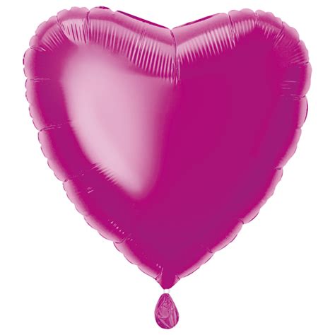 18 Hot Pink Heart Foil Balloons Go International UK