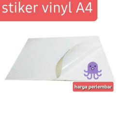 Jual Kertas Sticker Inkjet Vinyl A4 A5 A6 Stiker Vinil Mengkilap