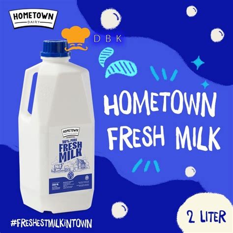 Jual Hometown 2ltr Fresh Milk Susu Segar Diamond Bukan UHT M Shopee