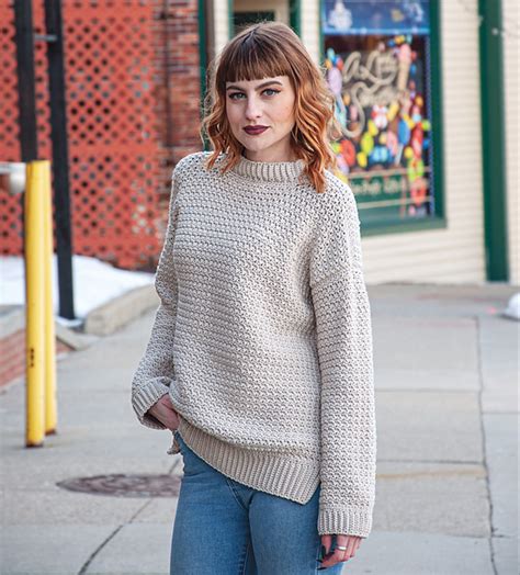 Ravelry Boyfriend Sweater Knit Pattern By Mary Maxim