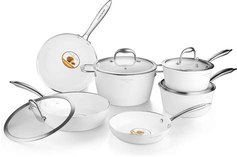 Cooksmark Set De Po Le Et Casserole En Aluminium Avec Rev Tement