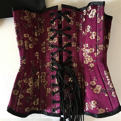 Mcc19 Cherry Blossom Brocade Underbust Corset