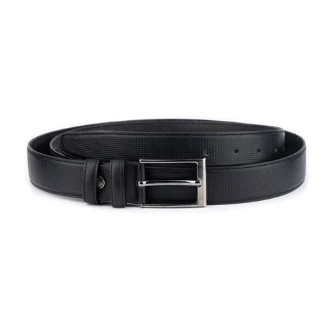 Buy Mens Perforated Leather Belt Black