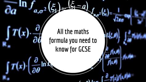 All The Equations You Need To Know For Maths Gcse Youtube