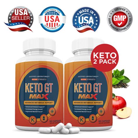 2 Pack Keto Gt Max 1200mg Keto Pills Advanced Ketogenic Supplement