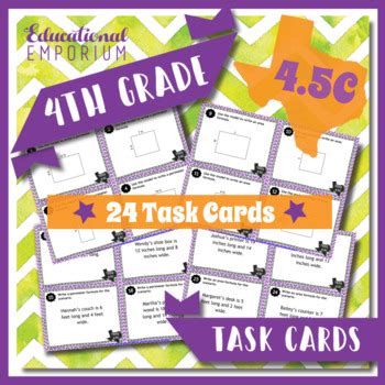 Teks C Task Cards Perimeter Area Formulas By Educational Emporium