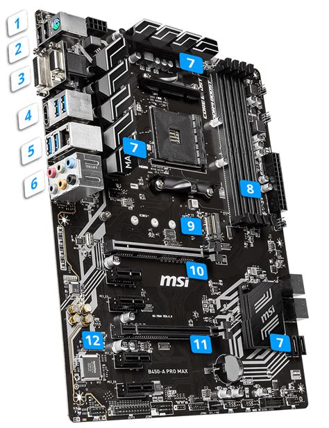 Msi B450 A Pro Max Motherboard Techbuy Australia