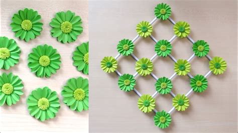 Easy Wall Hanging Decoration Green Colored Paper Craft Idea School