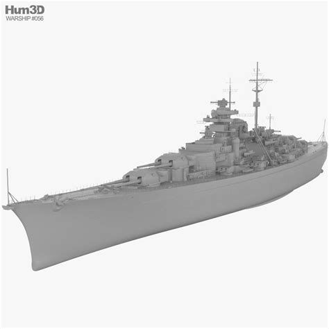 German Battleship Bismarck 3d Model Ship On Hum3d