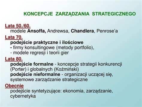 PPT ZARZĄDZANIE STRATEGICZNE PowerPoint Presentation free download