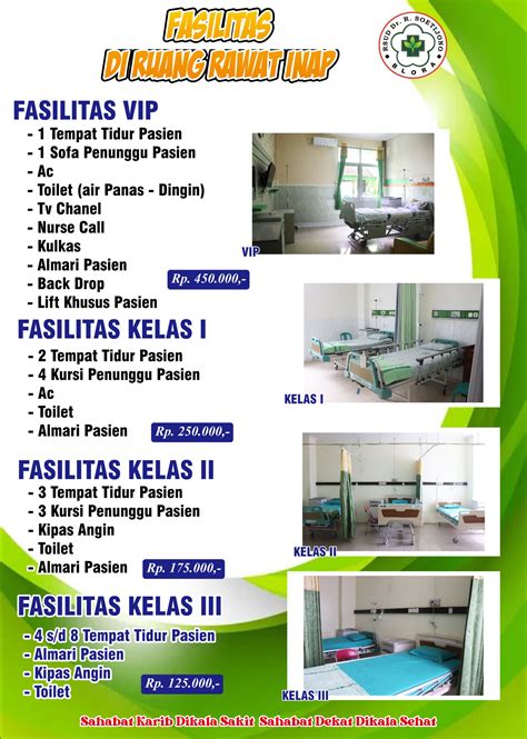 Tarif Kamar Rawat Inap RSUD Dr R Soetijono Blora RSUD Dr R