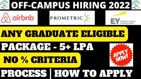 3 Off Campus Drive 2019 2022 Batch Eligible Must Apply Off Campus Hiring Must Apply