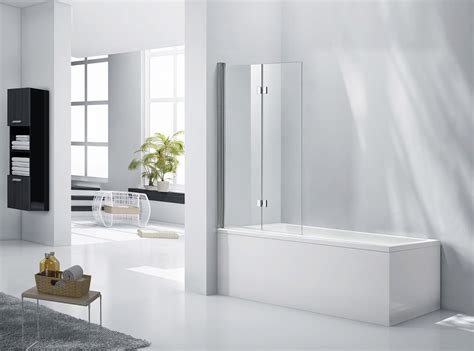 Aquaglass Sera 800 X 1400mm Double Folding 6mm Hinged Bath Screen