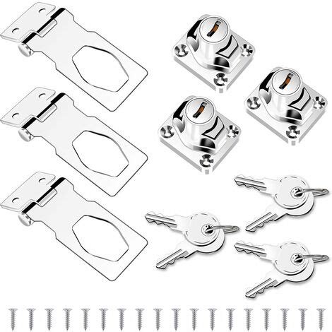 Norcks Moraillon De Verrouillage Lot De Cadenas Moraillon En Alliage