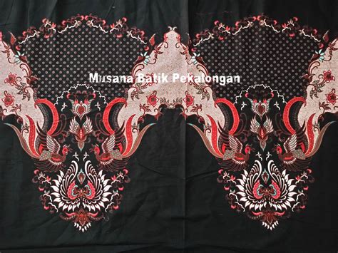 Kain Batik Printing Motif Bunga Teratai Cendrawasih Kembar Ht Lazada