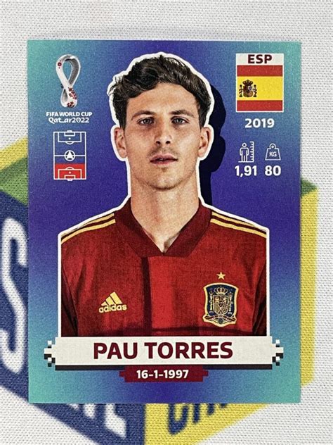 Esp Pau Torres Spain Panini World Cup Sticker Solve Collectibles