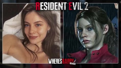 Resident Evil 2 Remake Claire Redfield модель лица Jordan Mcewen