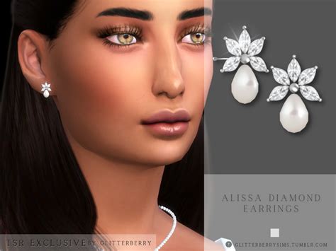 The Sims Resource Alissa Diamond Earrings