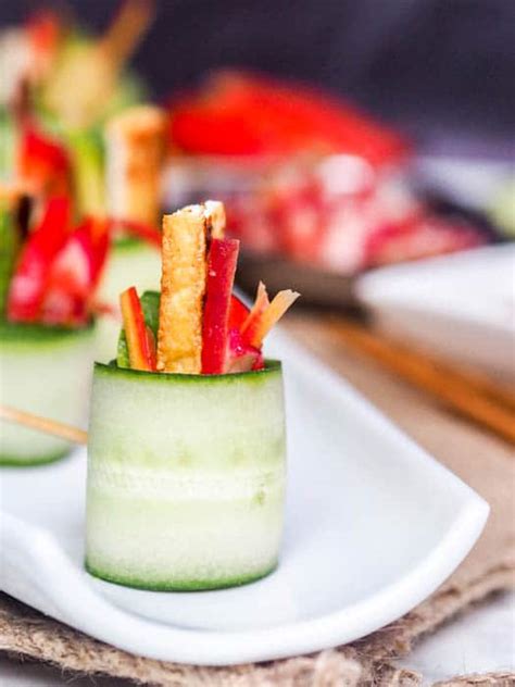 Cucumber Appetizers Vegan Asian Cucumber Rolls Gluten Free