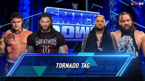 Roman Reigns Zilla Fatu Vs Solo Sikoa Jacob Fatu WWE SMACKDOWN Tag