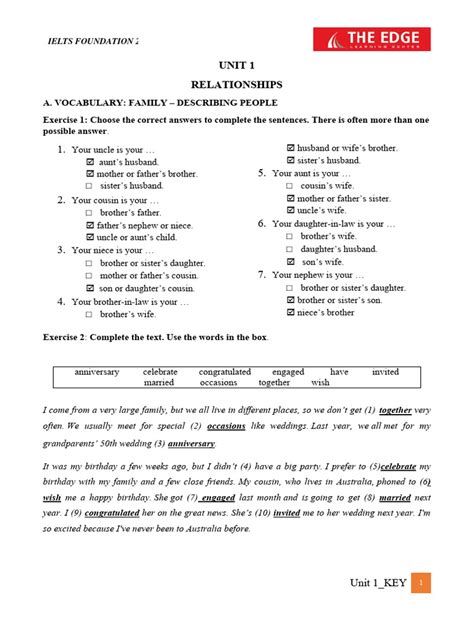 Unit 1 Answer Key Pdf