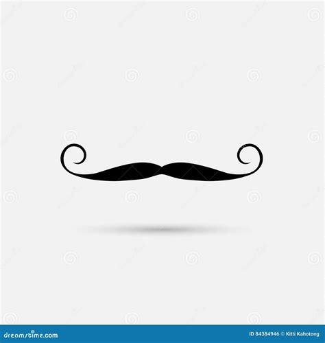 Bigode no fundo branco ilustração do vetor Ilustração de colheita