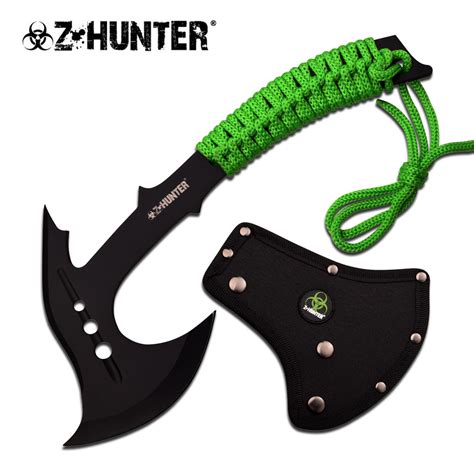 Throwing Axe Hatchet Z Hunter Zombie Tactical Tomahawk Green Survival