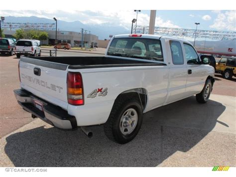 2001 Summit White Chevrolet Silverado 1500 Ls Extended Cab 4x4 49300086 Photo 3