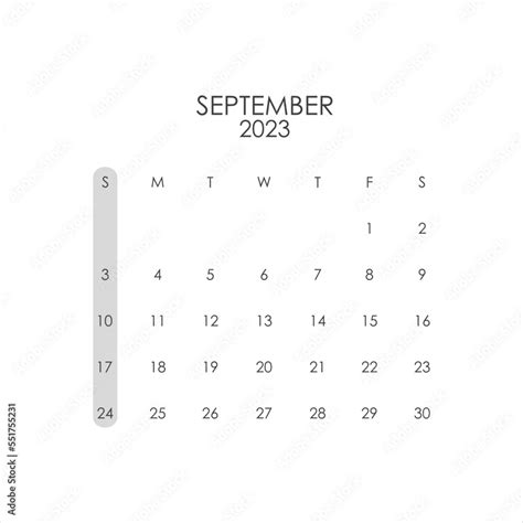 Calendar Template For September 2023 Layout For September 2023