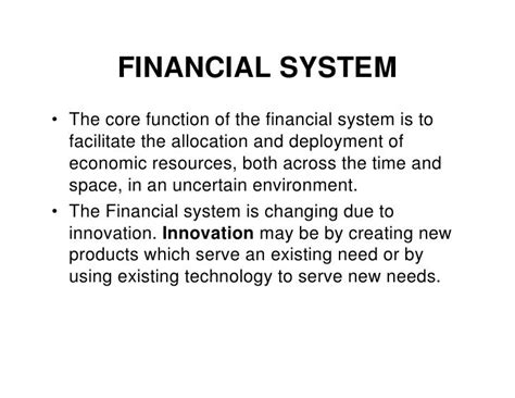 financial system